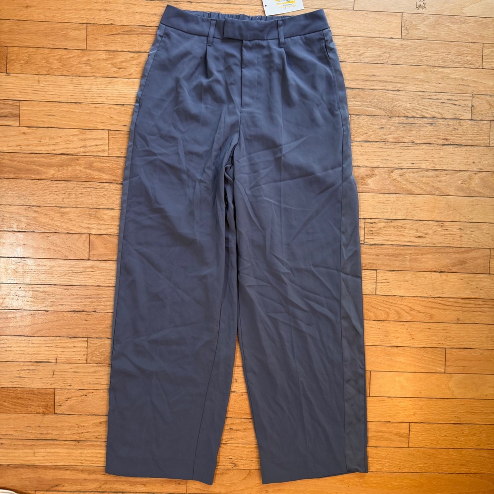 A New Day Sterling Blue Wide Leg Trousers Side Stripe Pants 4
